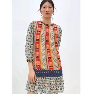 Anthropology Verb Embroidered Dress